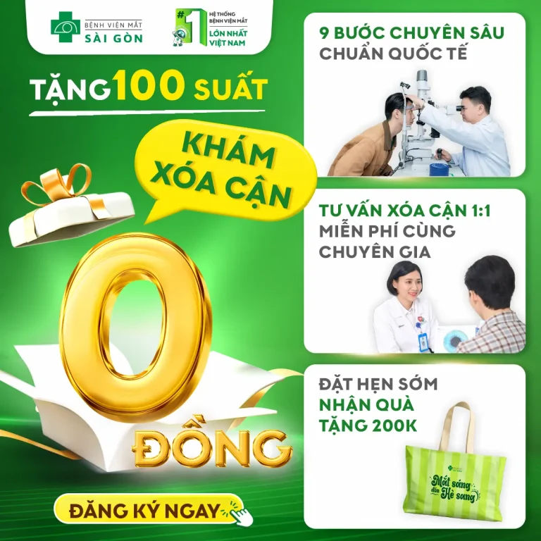 Tặng 100 suất khám xóa cận 0 đồng